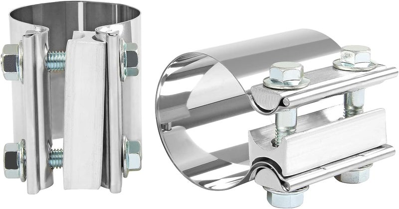 DOCAS 2.75 Inch 2.75" Butt Joint Exhaust Band Clamp Sleeve Stainless Steel 2pcs - Image 4
